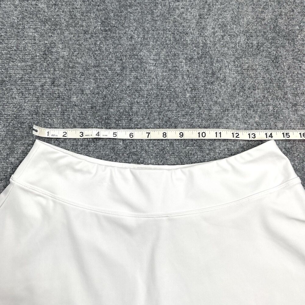 Tommy Bahama Tennis Flounce Skort Skirt Womens Medium Media Pocket UPF 50 White - Picture 6 of 7
